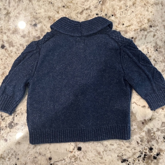 *GENTLY WORN* babyGap 3-6 Month Cowl Neck Button Up Sweater - Picture 2 of 3